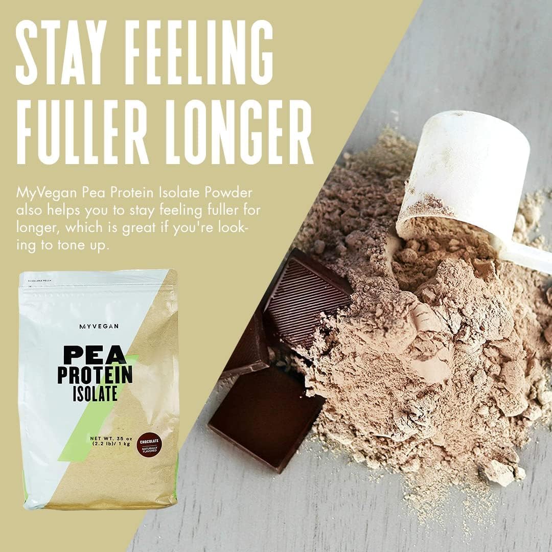 MYVEGAN Banana Bread Pea Protein Isolate Powder - Plant-Based Amino Acids - Gluten & Sugar Free - 2.2 Lb (30 Servings)