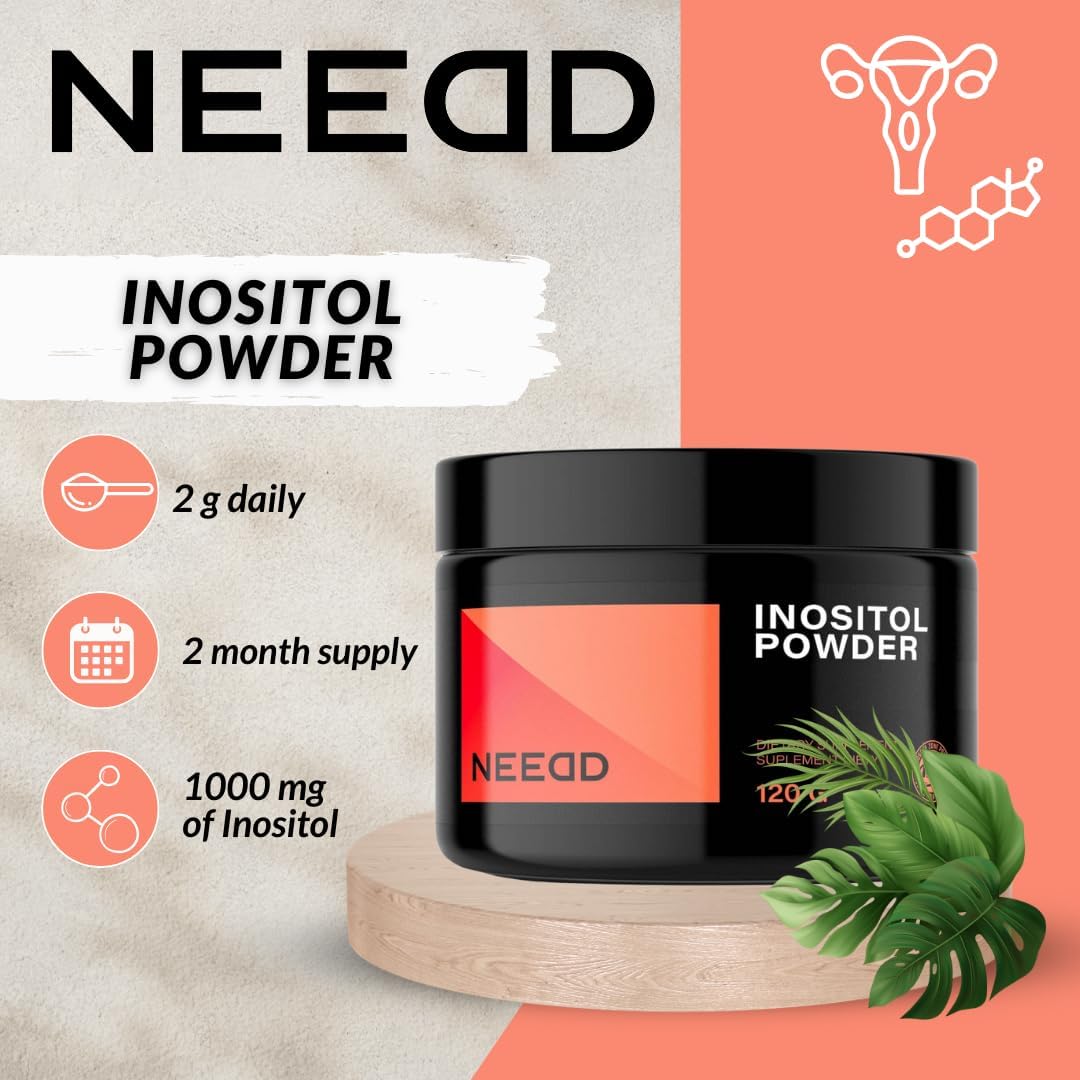 MZ Inositol Powder 120g - Myo-Inositol + D-Chiro-inositol - 2000mg/Serving - 60 Servings - Vegan & Additive-Free