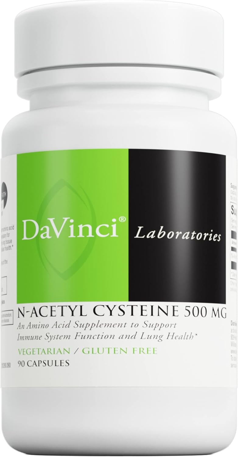 N-Acetyl Cysteine 500mg - Amino Acid Supplement for Immune System & Lung Health - 90 Capsules, Vegetarian & Gluten-Free