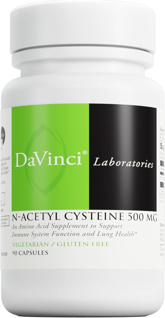 N-Acetyl Cysteine 500mg - Amino Acid Supplement for Immune System & Lung Health - 90 Capsules, Vegetarian & Gluten-Free