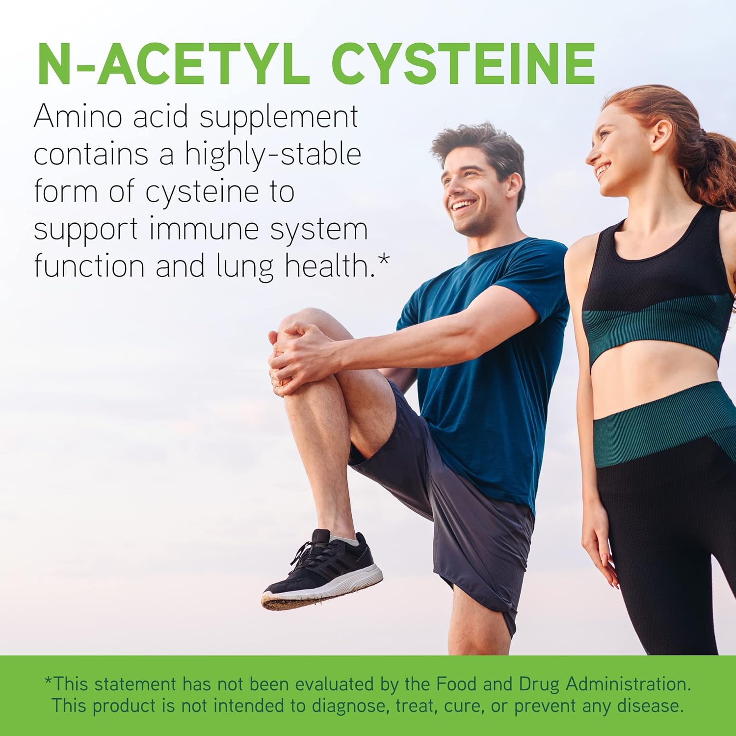 N-Acetyl Cysteine 500mg - Amino Acid Supplement for Immune System & Lung Health - 90 Capsules, Vegetarian & Gluten-Free