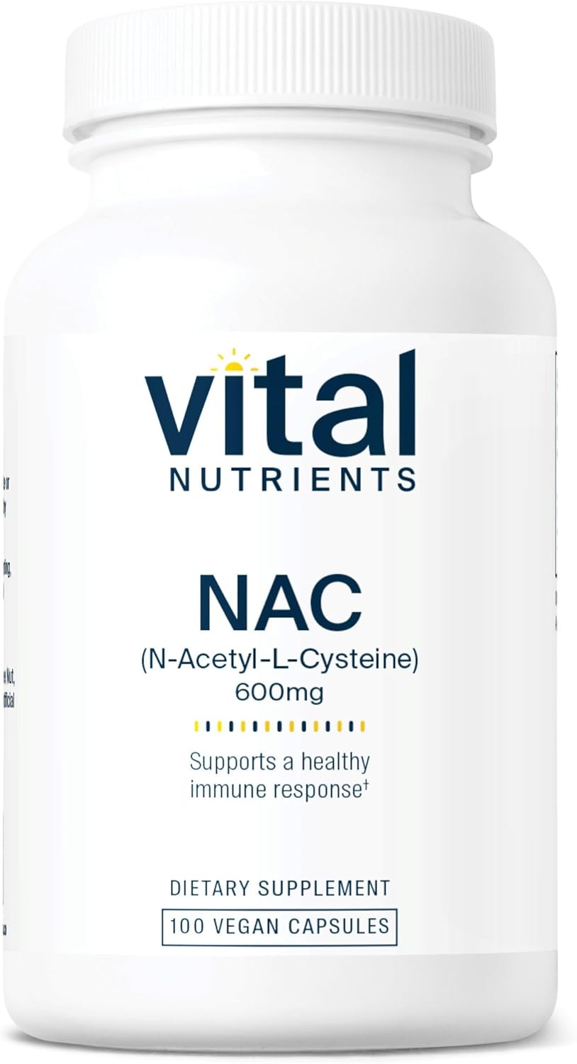 N-Acetyl Cysteine 600mg Capsules - Vegan Antioxidant Supplement for Sinus, Liver, and Immune Health - Gluten, Dairy, Soy Free