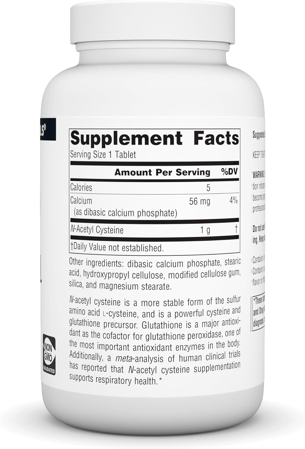 N-Acetyl Cysteine Antioxidant Support Dietary Supplement - 1000mg, 120 Tablets - Respiratory Health Support
