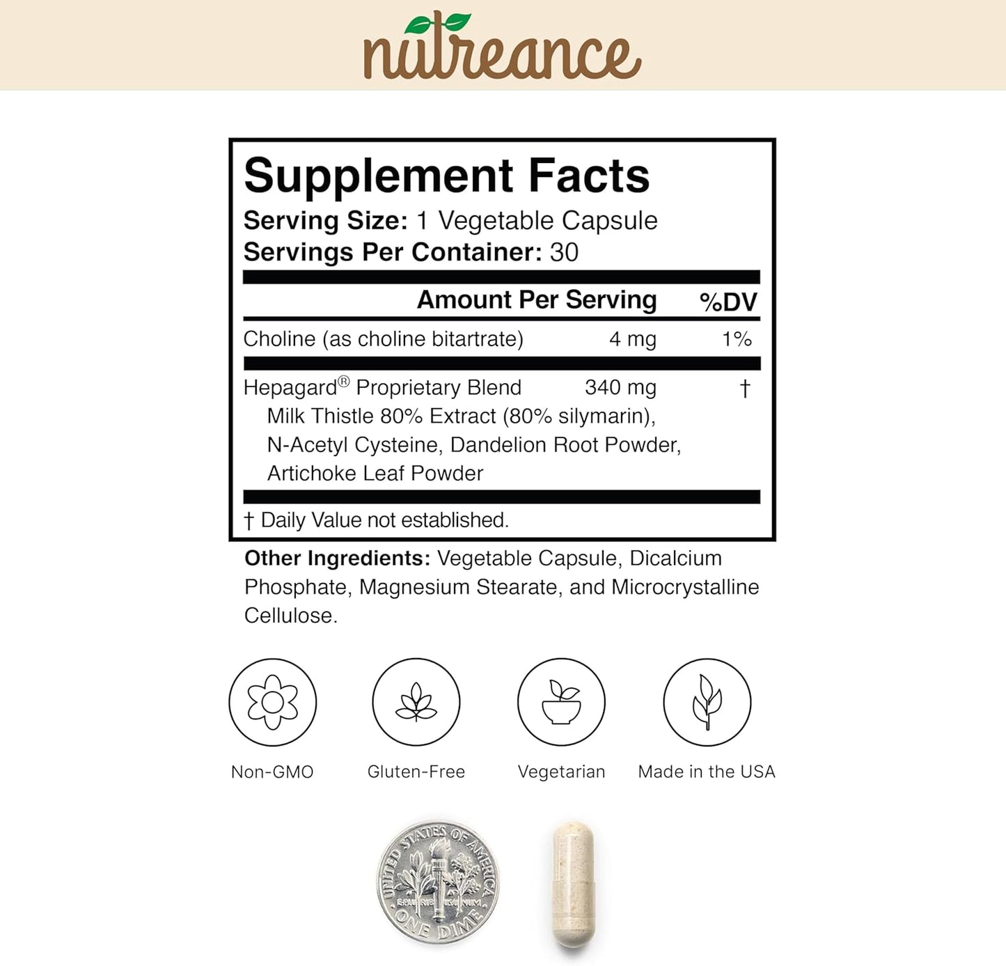 N-Acetyl Cysteine Liver Support Capsules - Natural Non-GMO Supplement with Hepagard for Gluten-Free Diet
