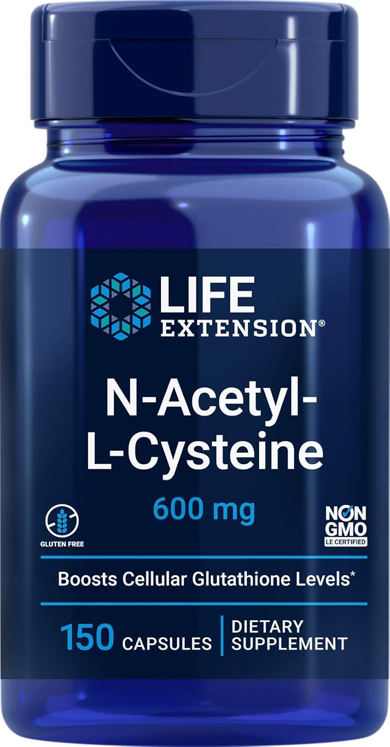 N-Acetyl-L-Cysteine (NAC) 600mg Capsules - 150 Count for Life Extension