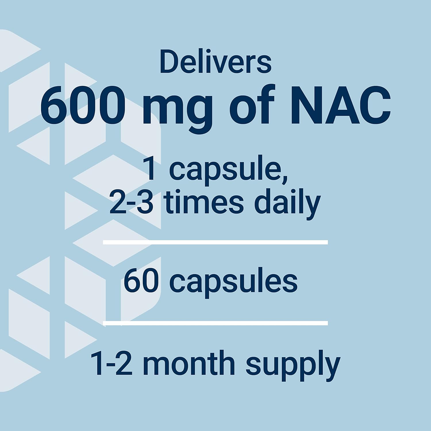 N-Acetyl-L-Cysteine (NAC) 600mg Capsules for Immune, Respiratory & Liver Health - Potent Antioxidant Support, Free-Radicals Defense