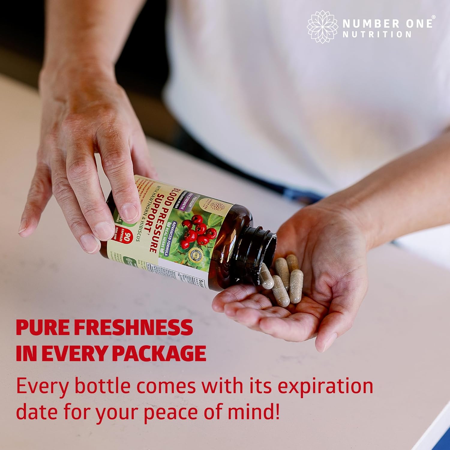 N1N Premium Blood Pressure Support 2-Pack with 13 Potent Ingredients for Natural Blood Flow Health - 180 Capsules