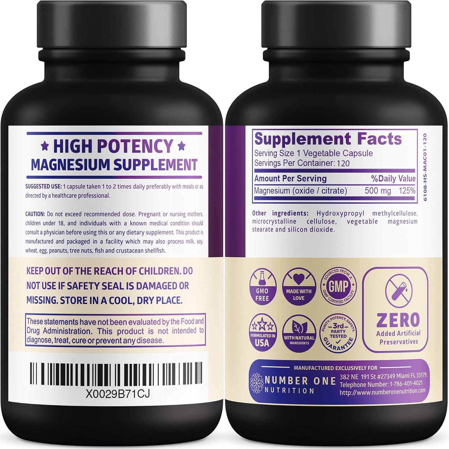 N1N Premium Blood Pressure Support Supplement with 13 Potent Ingredients, Hawthorn, Hibiscus, and Magnesium Complex - 2 Pack Bundle