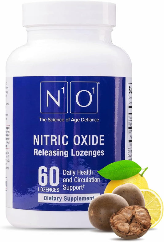 N1O1 Nitric Oxide Lozenges - 60 Count - Heart Health Support Supplement for Men & Women - Boost Circulation, Energy, Blood Flow, & Oxygenation - Promotes Healthy Blood Pressure & Cardiovascular Health