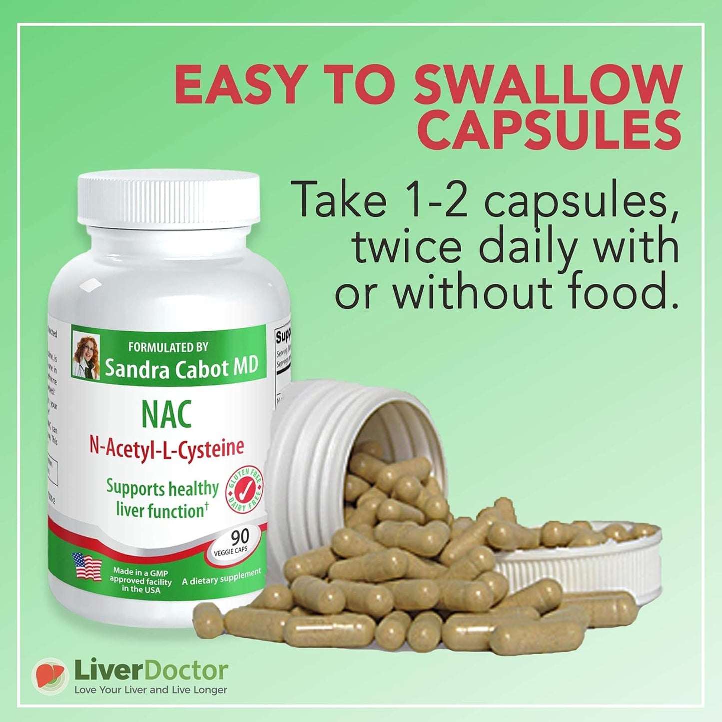 NAC 600 mg Capsules - Liver Support Supplement (90 Capsules)