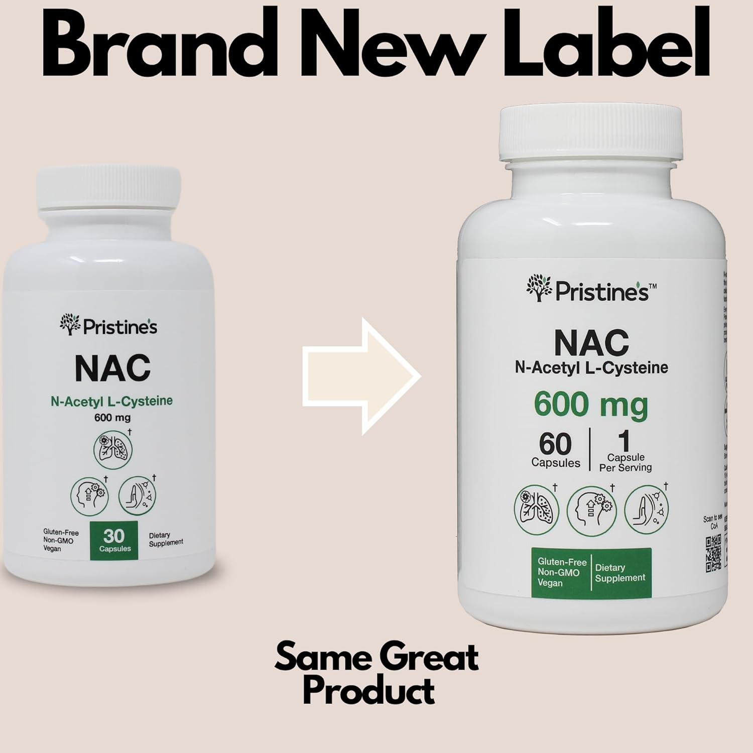 NAC 600mg Immunity Support Supplement (2 Pack) - Potent Antioxidant for Lung & Liver - Mood Support - Vegan, Gluten Free, Non GMO - 120-Day Supply