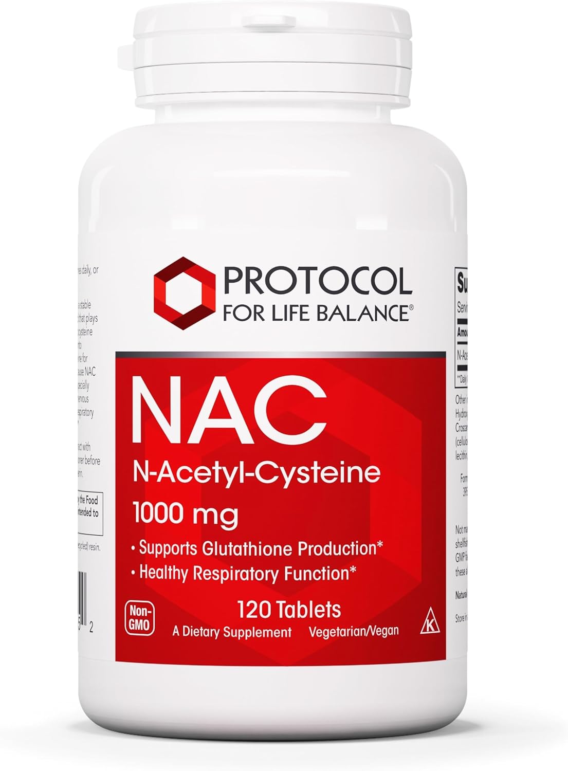 NAC N-Acetyl Cysteine 1000mg - Supports Glutathione Production & Respiratory Health - 120 Tablets