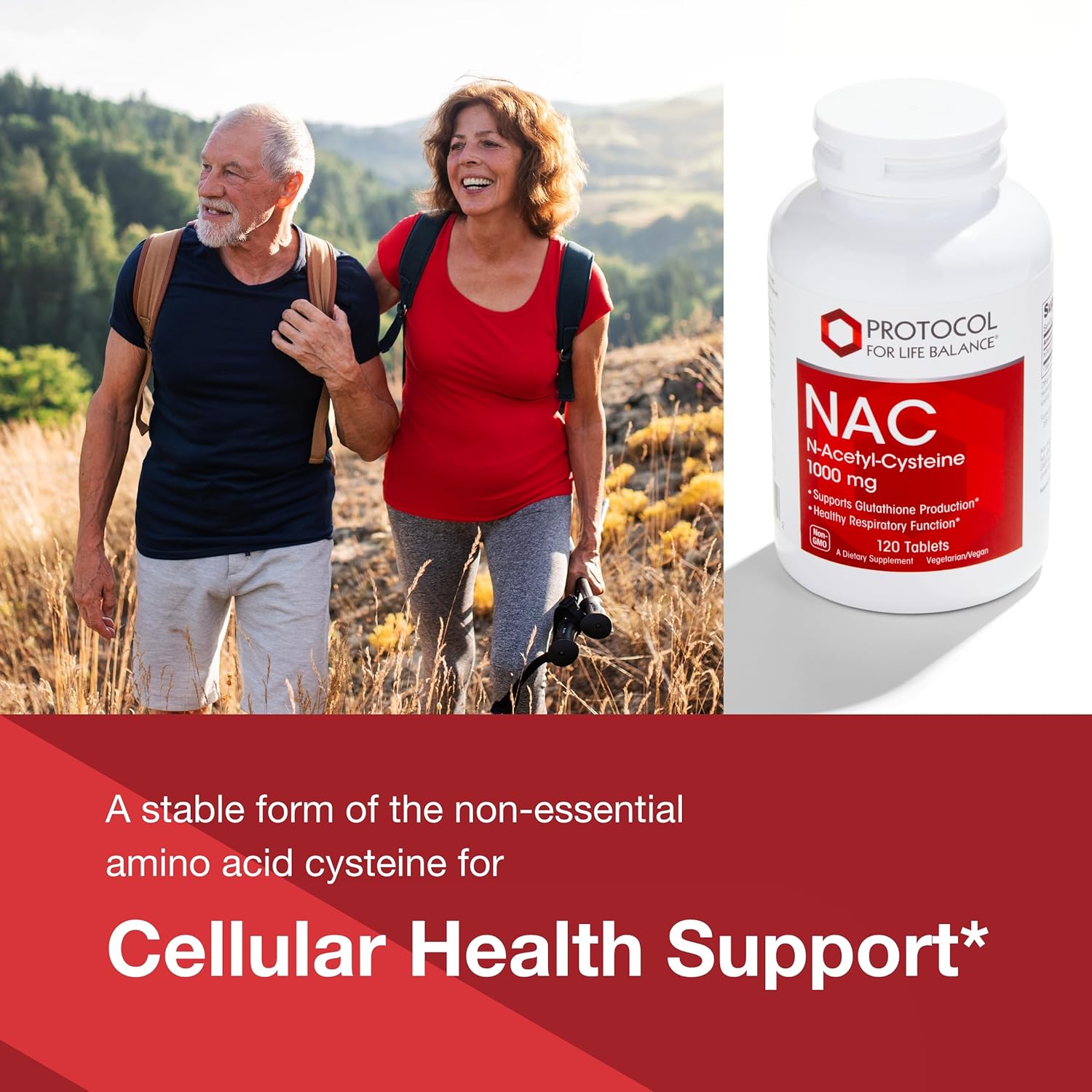 NAC N-Acetyl Cysteine 1000mg - Supports Glutathione Production & Respiratory Health - 120 Tablets