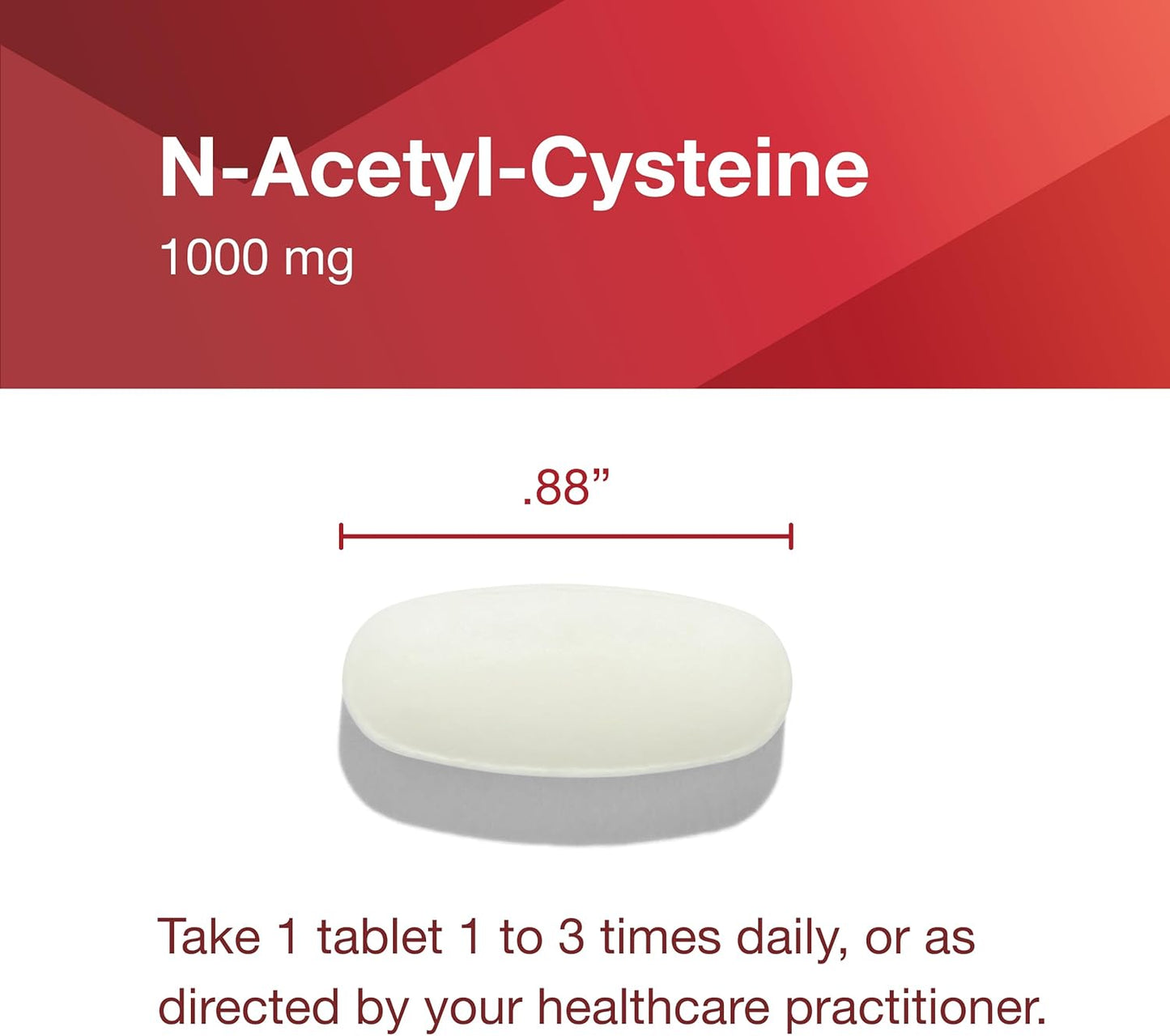 NAC N-Acetyl Cysteine 1000mg - Supports Glutathione Production & Respiratory Health - 120 Tablets