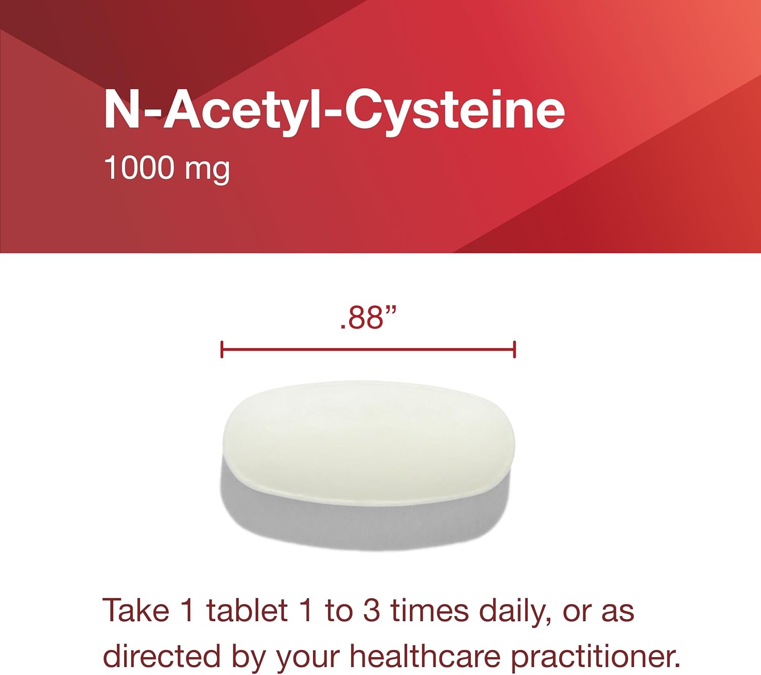 NAC N-Acetyl Cysteine 1000mg - Supports Glutathione Production & Respiratory Health - 120 Tablets