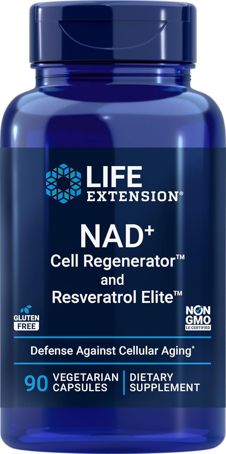NAD+ Cell Regenerator with Resveratrol Elite - 90 Vegetable Capsules