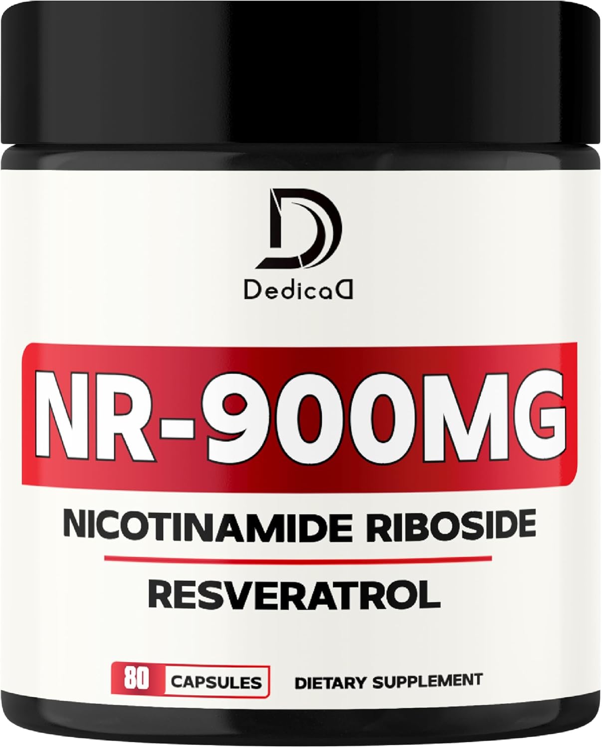 NAD Nicotinamide Riboside Resveratrol Capsules - Cellular Health & Vitality Support - 80 Capsules