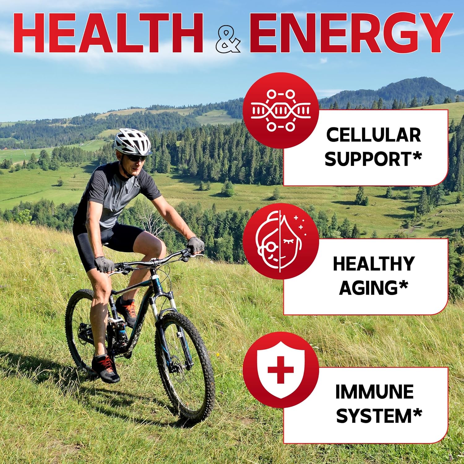 NAD Nicotinamide Riboside Resveratrol Capsules - Cellular Health & Vitality Support - 80 Capsules