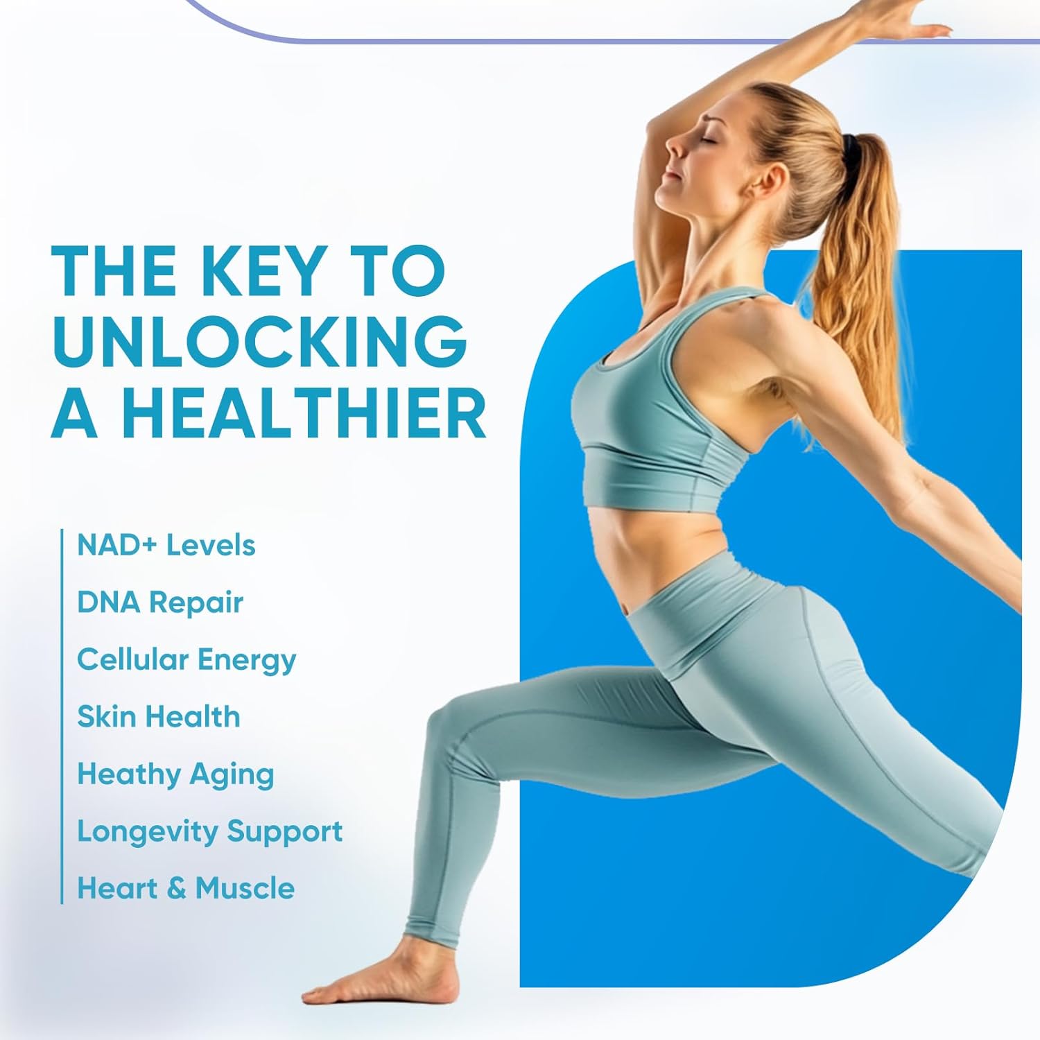 NAD Supplement 1000mg for Anti Aging, Energy & Focus - 120 Capsules, NAD+ Booster for Age-Related Decline