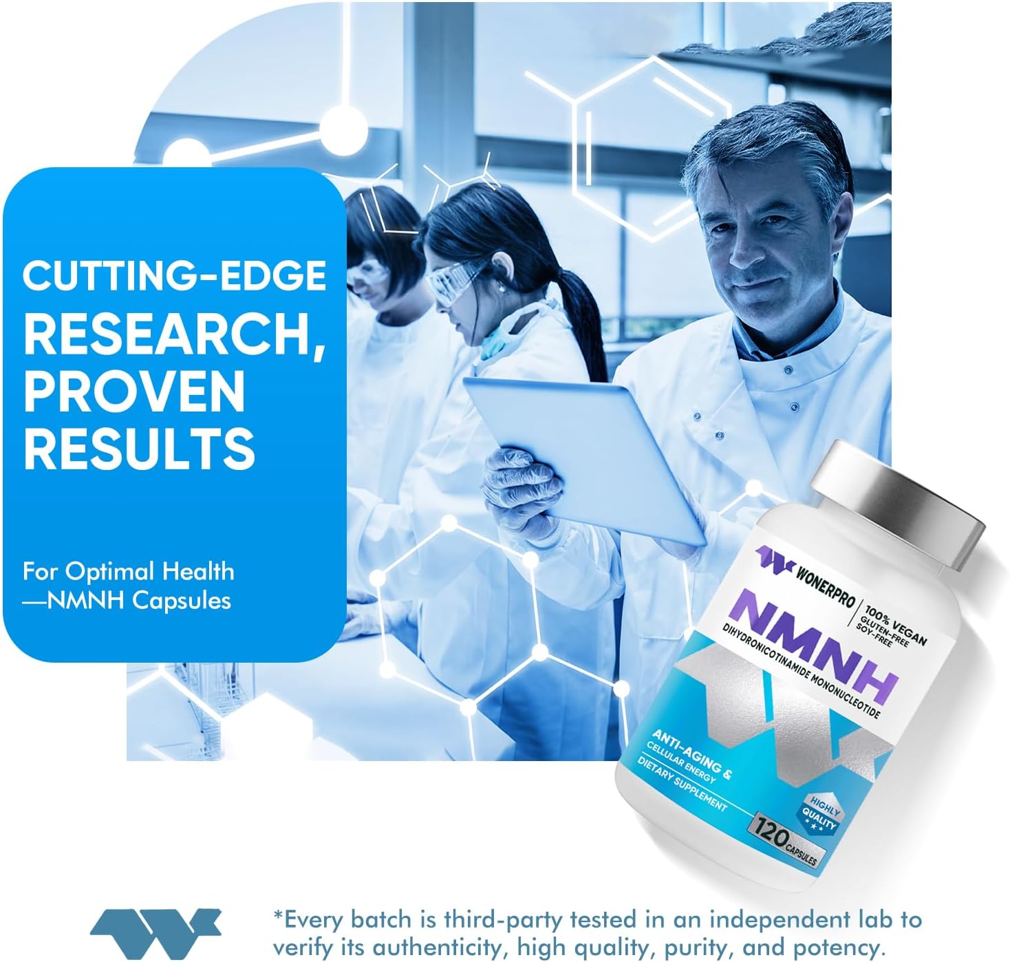 NAD Supplement 1000mg for Anti Aging, Energy & Focus - 120 Capsules, NAD+ Booster for Age-Related Decline