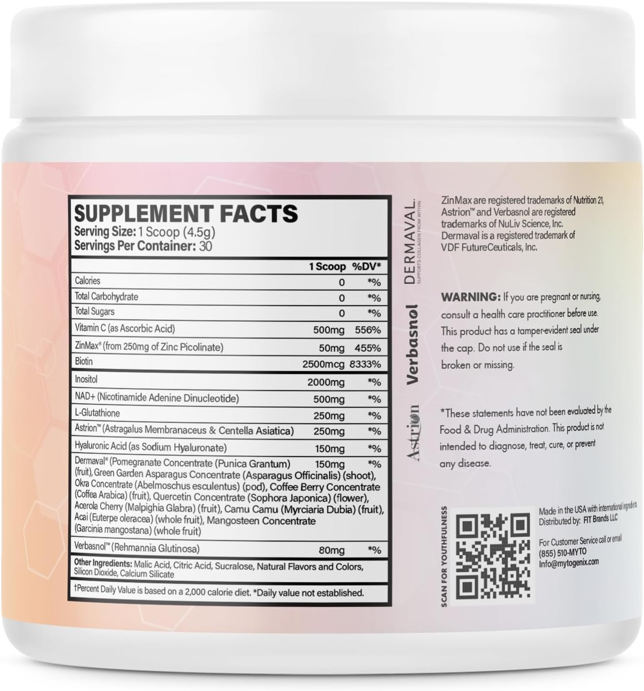 NAD+ Supplement Drink Mix Powder for Anti-Aging & Energy - Supports Cellular Vitality and Skin Health