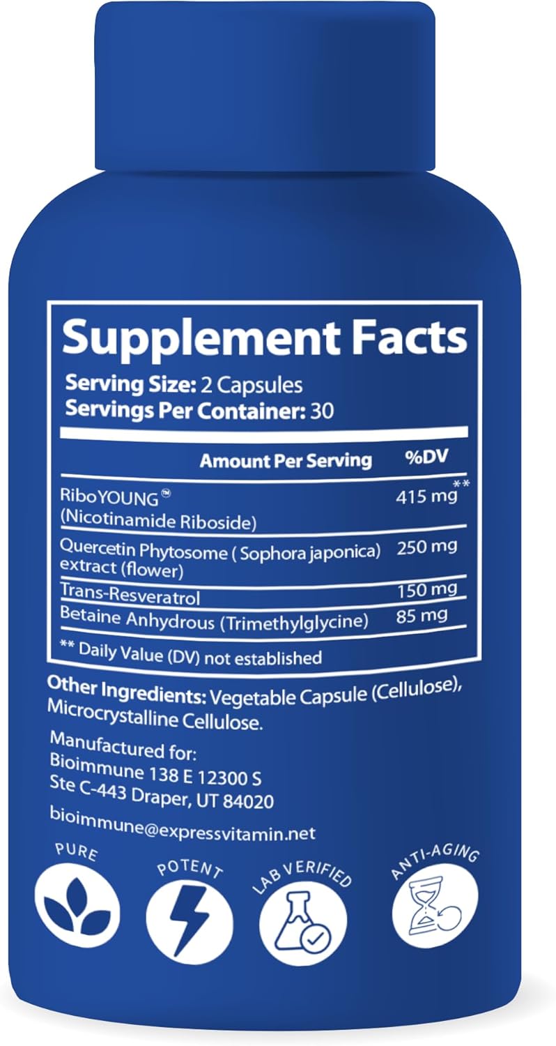 NAD+ Supplement with RiboYOUNG™ Formula for Anti Aging and Immune Support