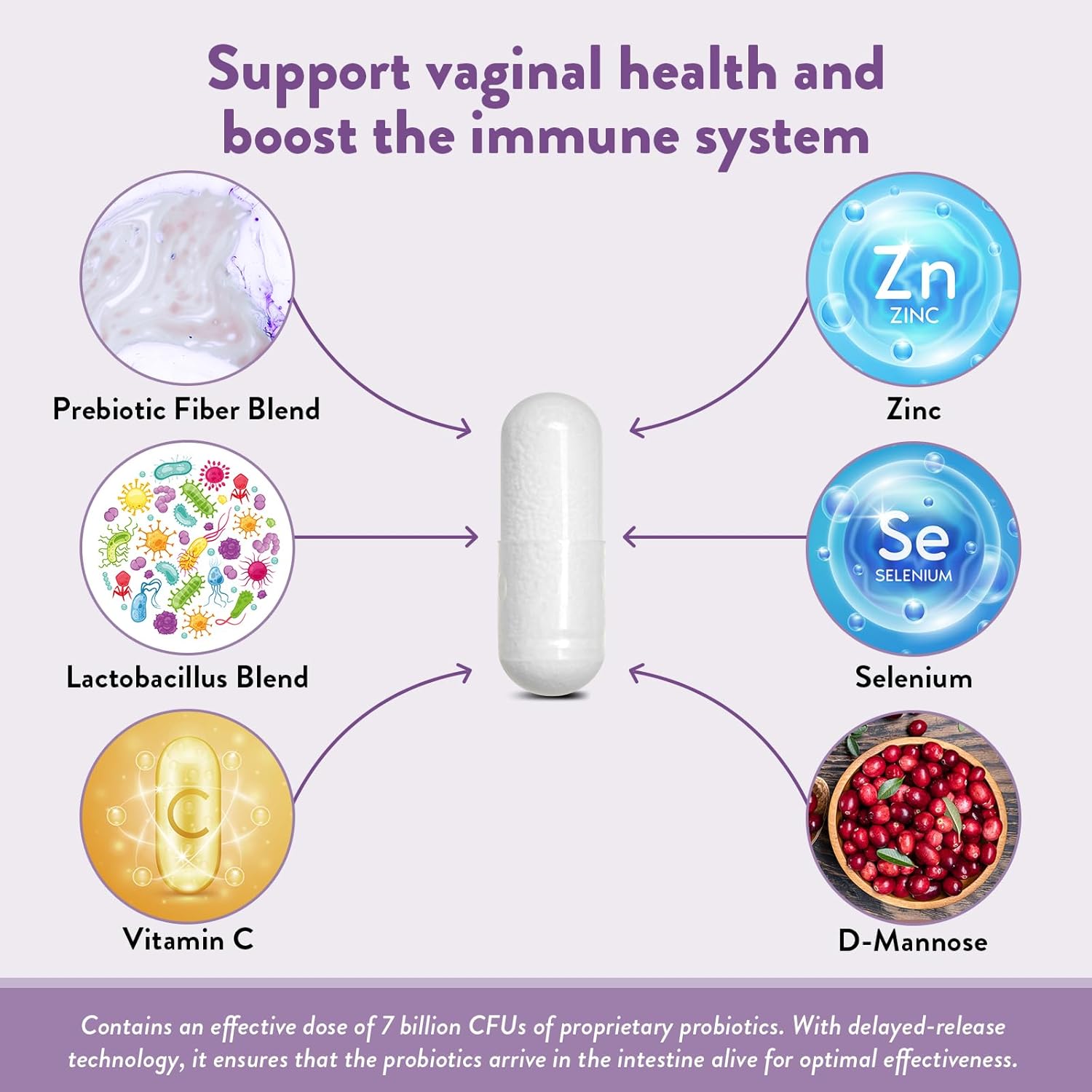 Nahid Vaginal Probiotics for Women - 70 Billion CFU & Prebiotics for pH Balance & Vaginal Health - Supports Odor Control, Urinary Tract & Digestive Health - 60 Capsules, Shelf Stable, Lactobacillus Blend