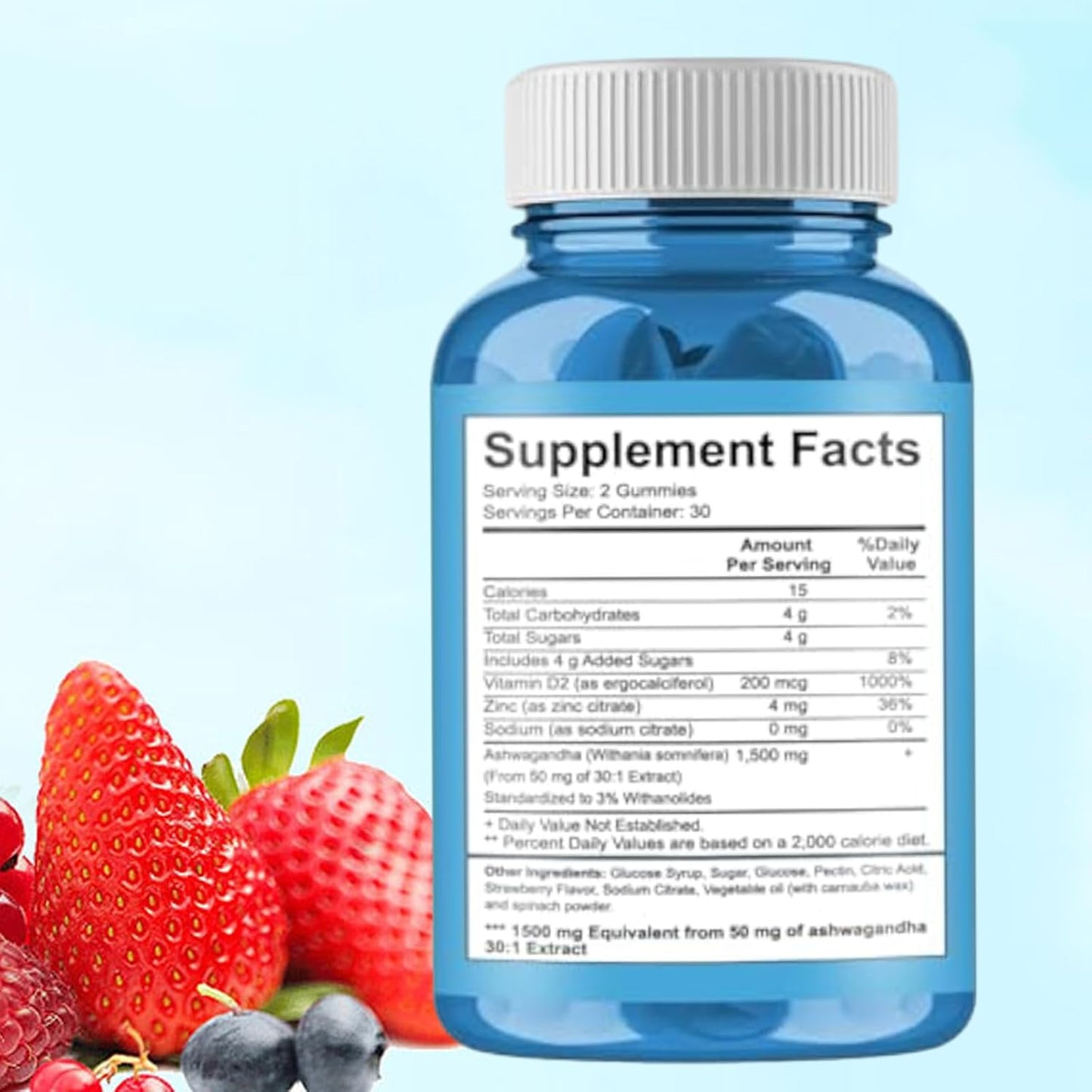 Nainur Ashwagandha Gummies Mixed Berry - 60 Count, KSM-66, Vegan, Plant-Based, Non-GMO, Gluten-Free & Gelatin-Free Relaxation Support