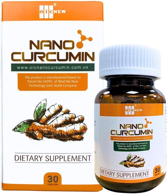 Nano Curcumin Capsules with Enhanced Absorption Technology - Promotes Digestive Health, Relieves Gastric Discomfort, and Supports Healthy Skin - 30 Capsules