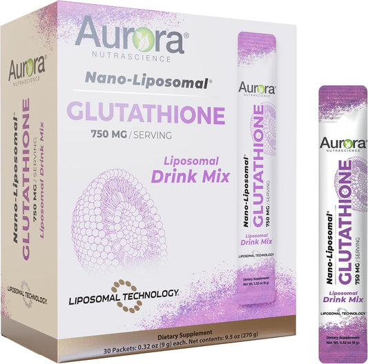 Nano-Liposomal Glutathione Drink Mix for Immune Support & Liver Detox - 750mg, 30 Packets