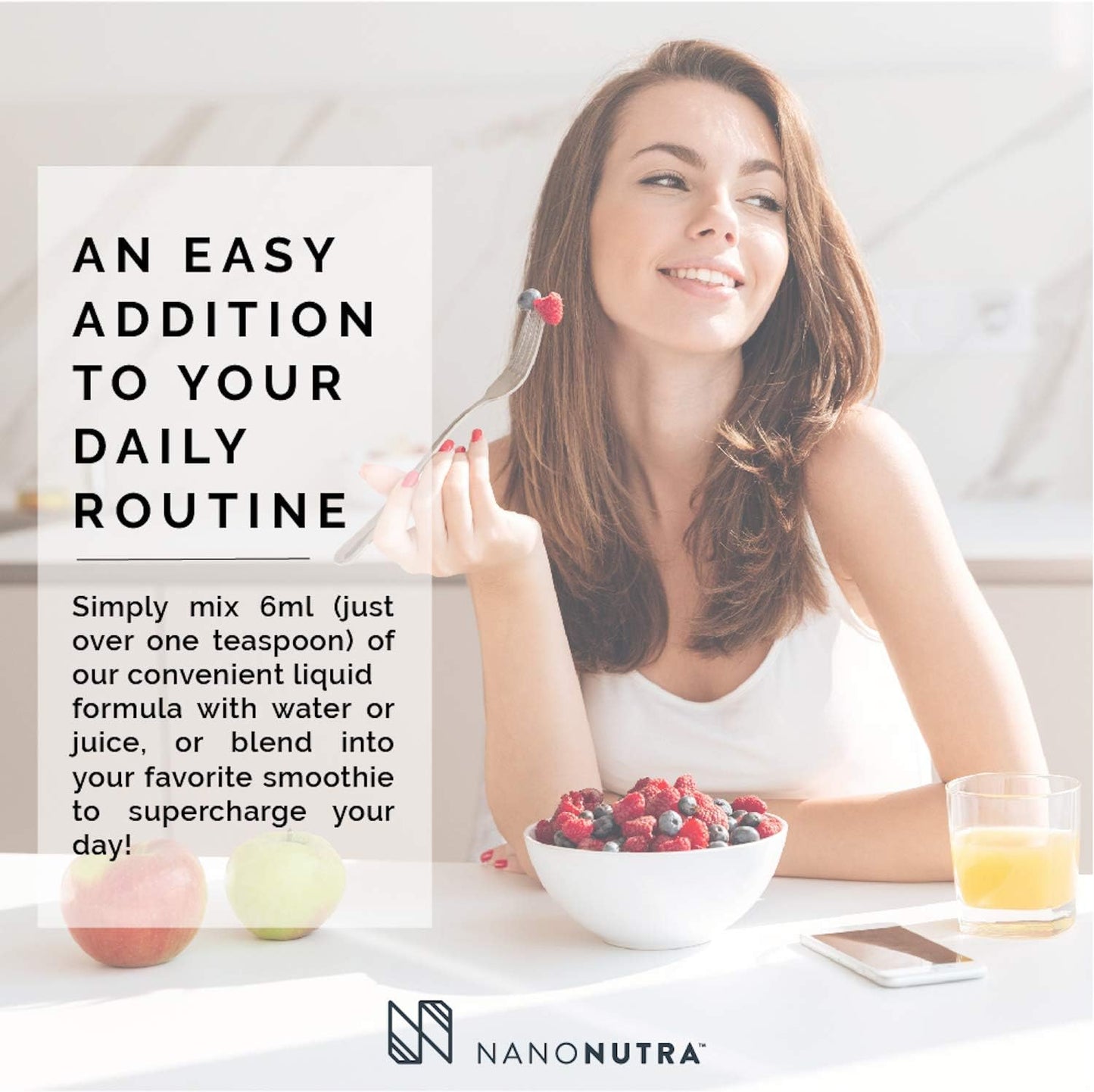 NanoNutra Liquid CoQ10 Supplement (100mg Ubiquinone) with Fast-Absorbing Liposome Technology | Non-GMO, Non-Soy | Boost Energy, Anti-Aging | 180ml/30 Servings