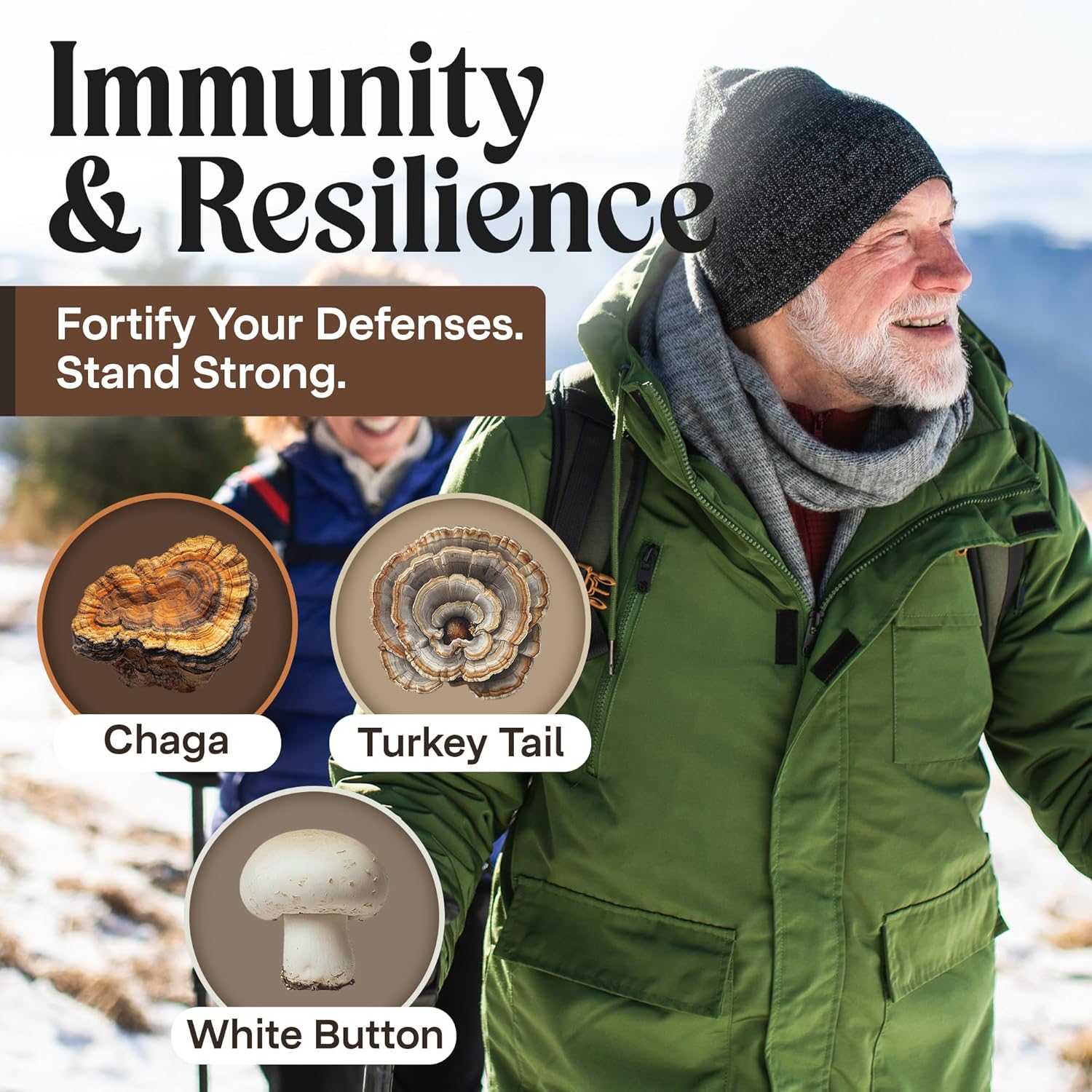 NAO Zen Mushroom Gummies - 10 in 1 Blend for Daily Wellness & Vitality with Reishi, Cordyceps, Chaga, and Lion’s Mane