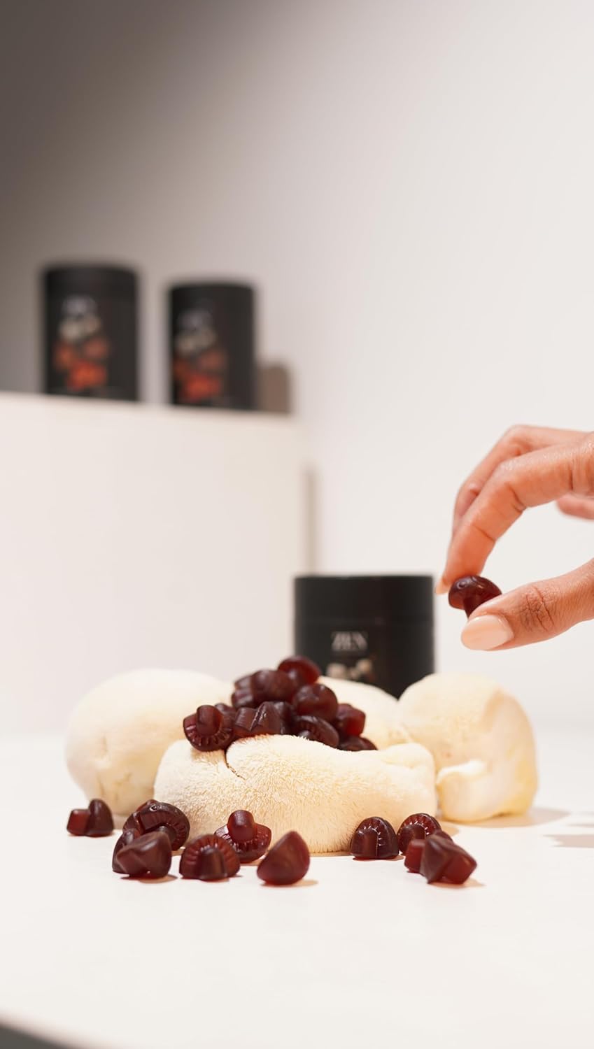 NAO Zen Mushroom Gummies - 10 in 1 Blend for Daily Wellness & Vitality with Reishi, Cordyceps, Chaga, and Lion’s Mane