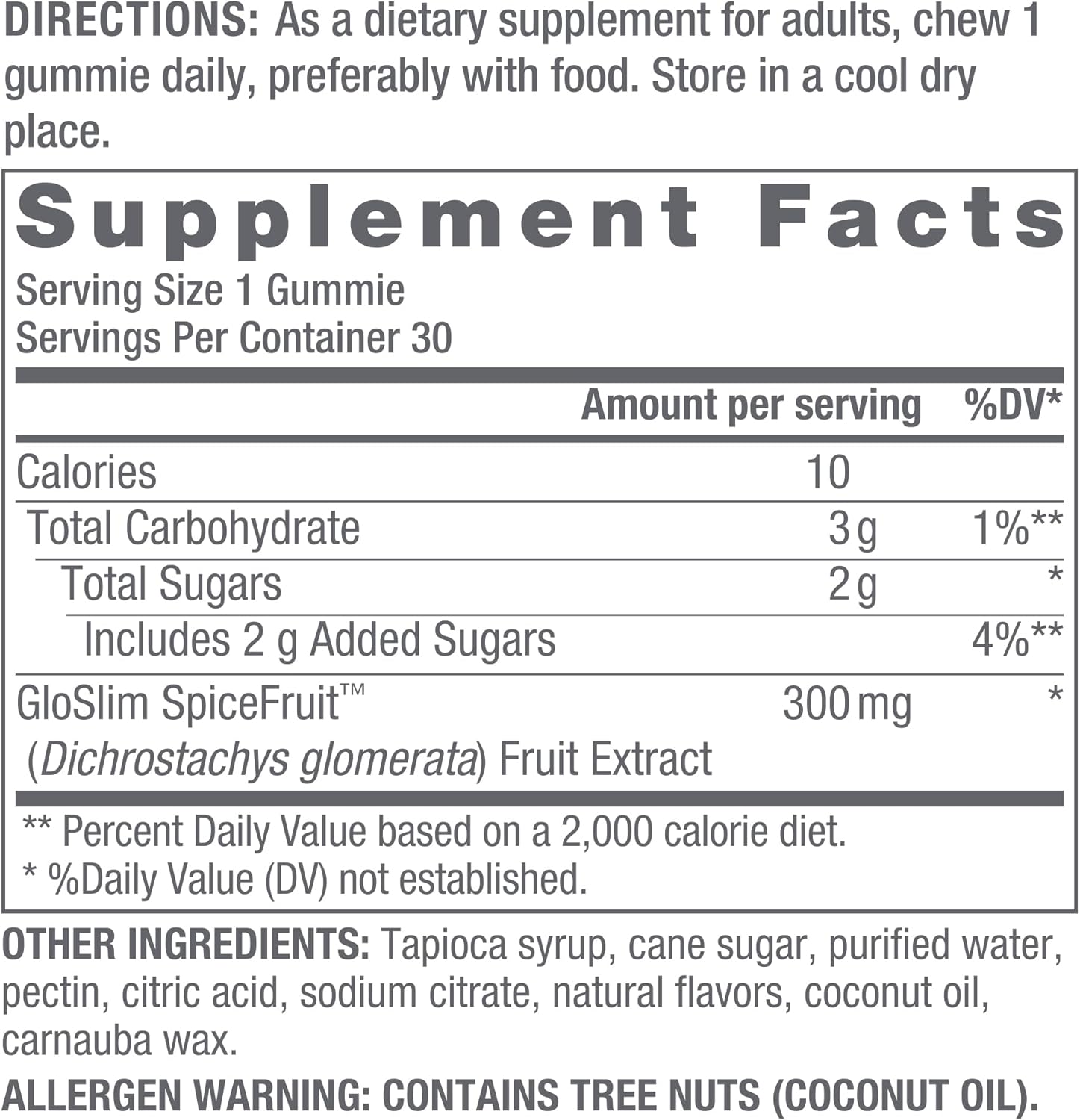 Naomi Whittel Gloslim Spicefruit Gummies - Clinically Researched West African Spicefruit - 30 Gummies