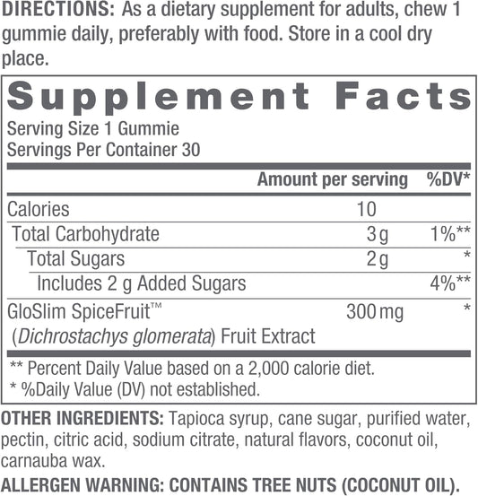 Naomi Whittel Gloslim Spicefruit Gummies - Clinically Researched West African Spicefruit - 30 Gummies