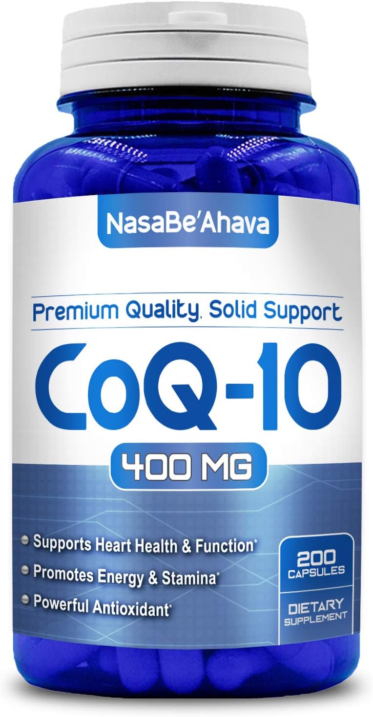 NASA BEAHAVA Pure CoQ10 400mg 200 Capsules for Quick Absorption - Non-GMO Formula