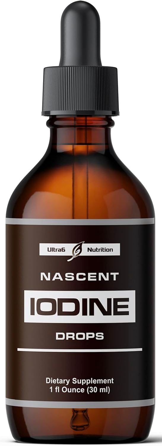 Nascent Iodine Drops for Energy & Health | Liquid Supplement & Immunity Booster | 6 Nascent Iodine Drops