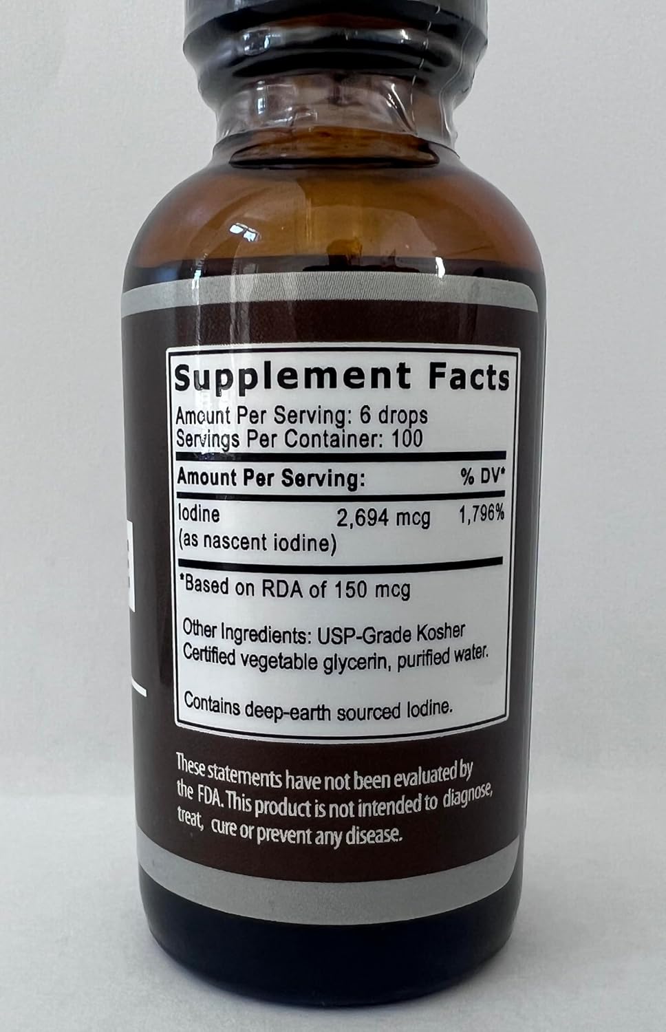 Nascent Iodine Drops for Energy & Health | Liquid Supplement & Immunity Booster | 6 Nascent Iodine Drops