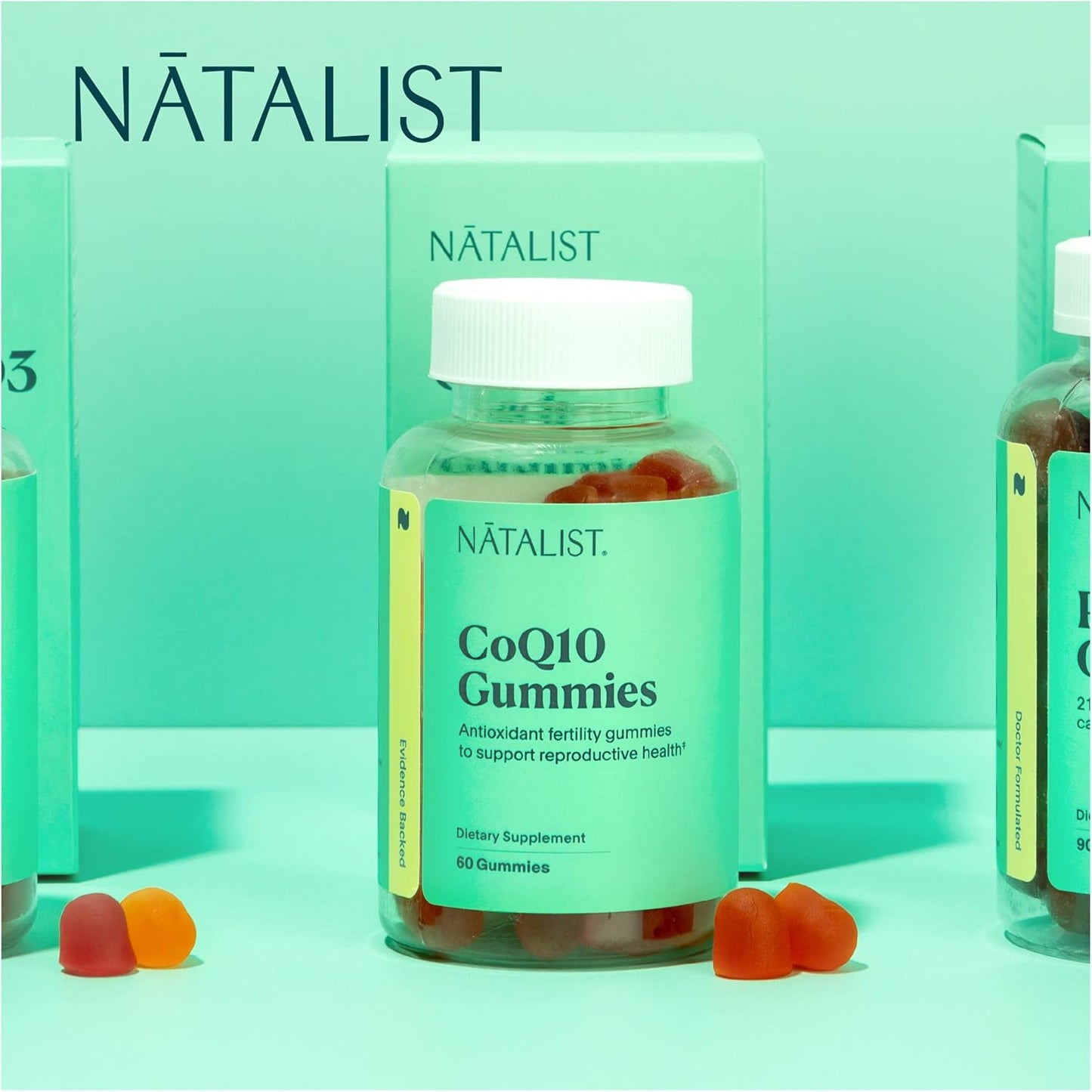 NATALIST CoQ10 Gummies: Daily Fertility Vitamin with Powerful Antioxidant Defense - Energy Support for Women & Men - Mixed Berry, Vegan, Gluten-Free - 60 Gummies
