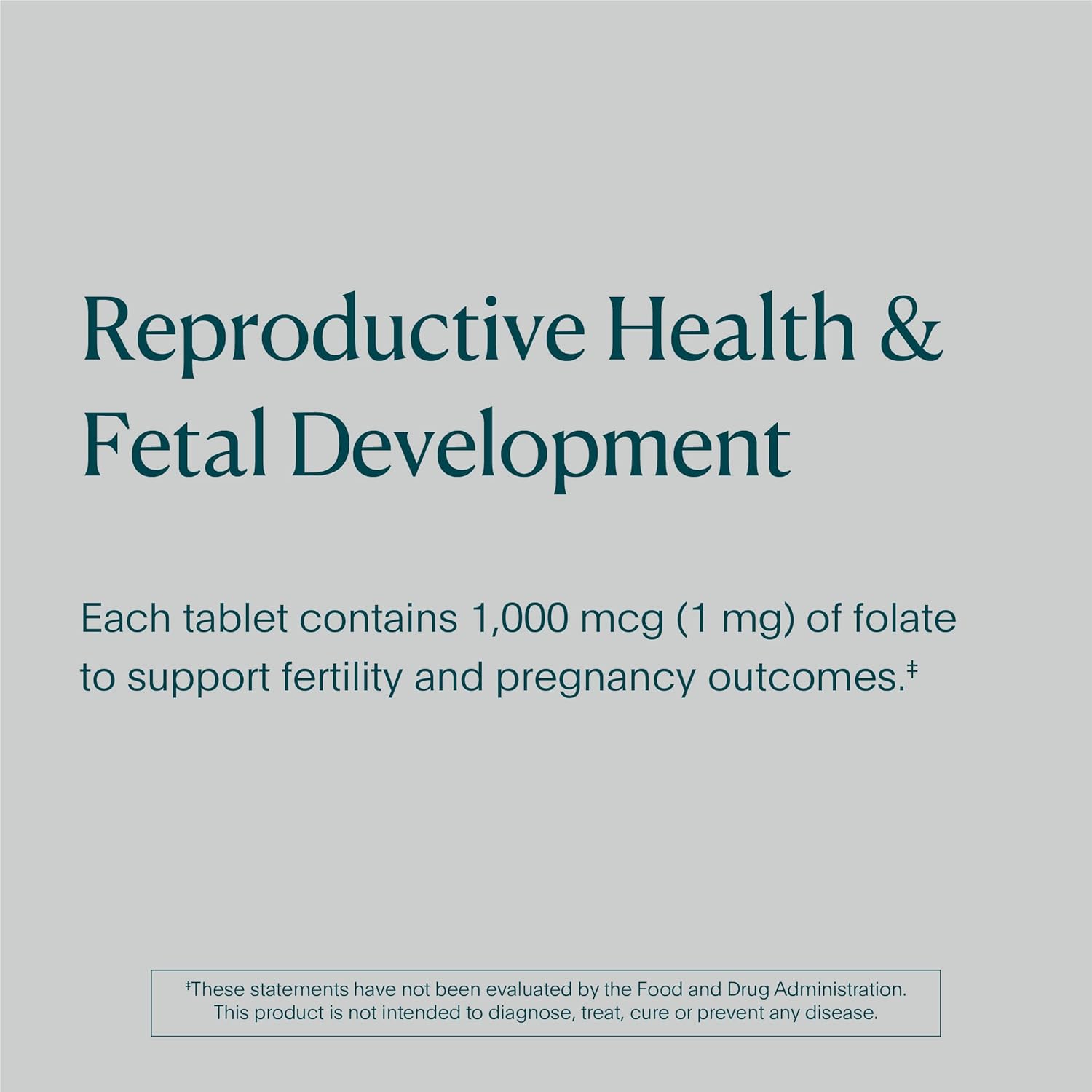 NATALIST MTHF Folate 1000 mcg (L-5-MTHF) Tablets for Women's Fertility & Pregnancy - Vegan, Gluten-Free Daily Supplement for Reproductive Health & Fetal Development