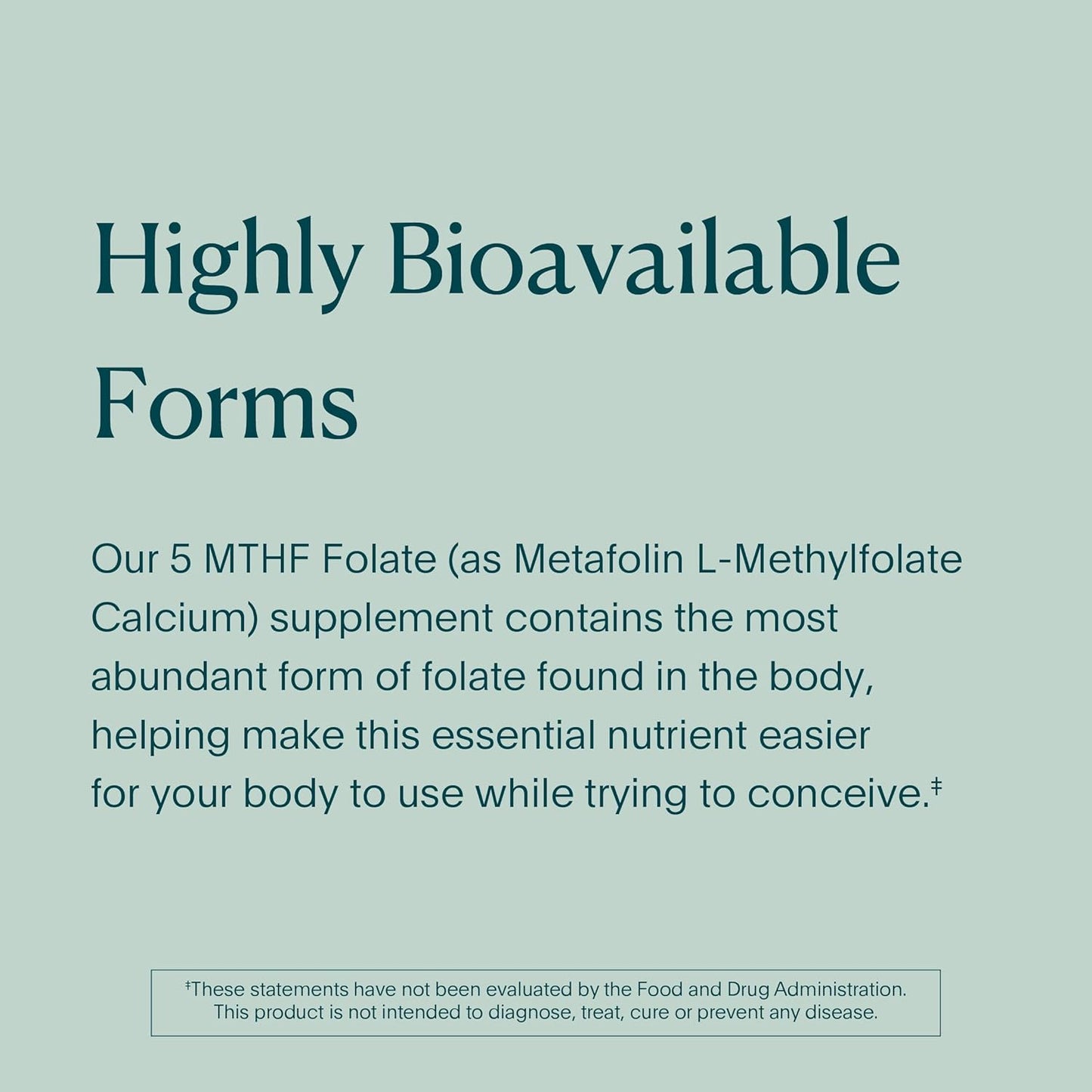 NATALIST MTHF Folate 1000 mcg (L-5-MTHF) Tablets for Women's Fertility & Pregnancy - Vegan, Gluten-Free Daily Supplement for Reproductive Health & Fetal Development