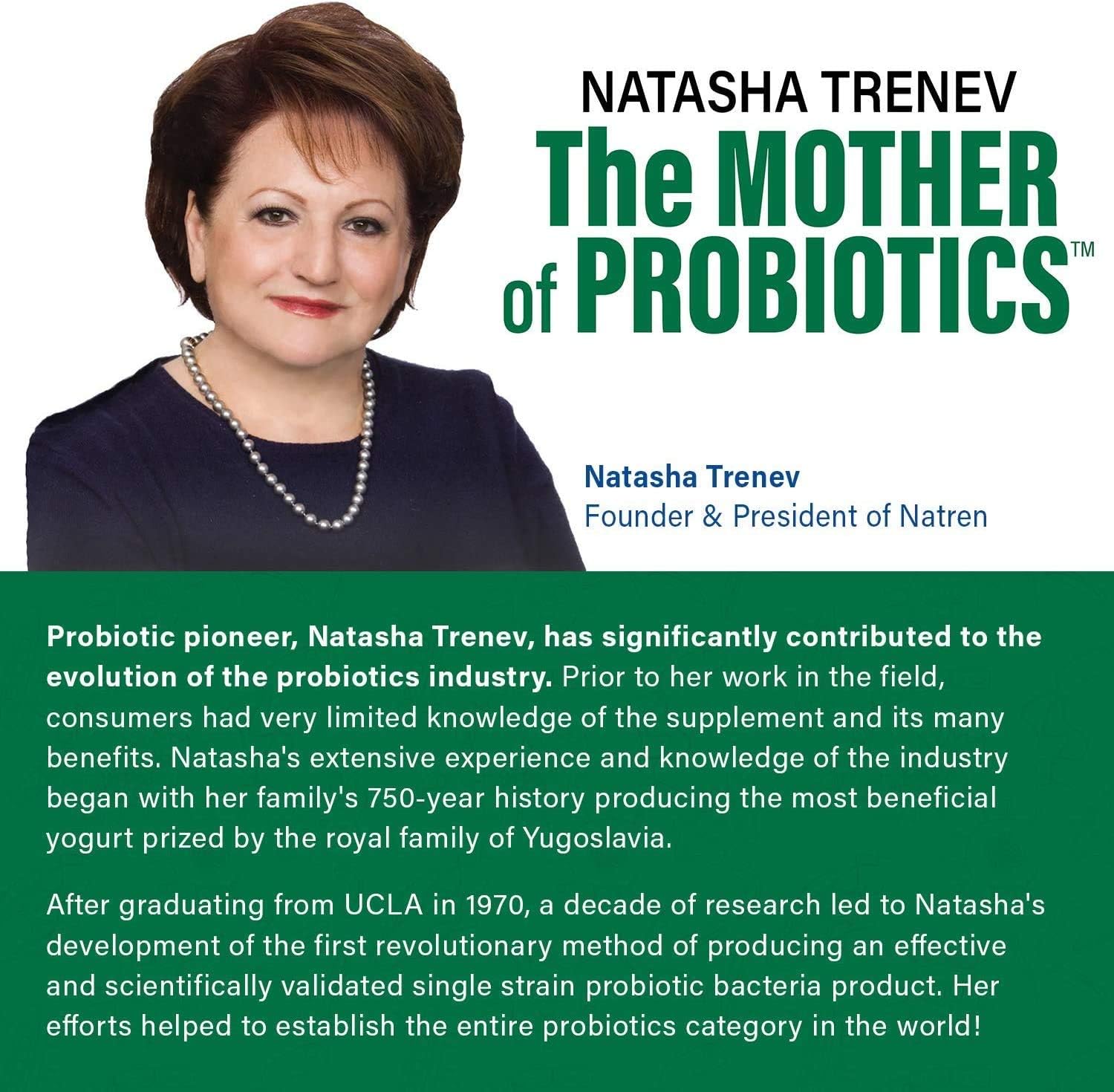 Natren Healthy Trinity Probiotic Supplement - 90 Dairy & Gluten Free Capsules - Boost Gut & Digestive Health, 30 Billion CFU - Acidophilus, Bifidobacterium, Bulgaricus