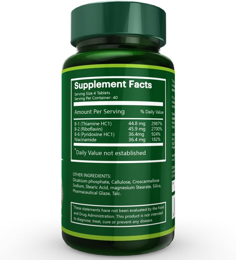 Na'trition Vitamin B Complex Tablets - 160 Tablets, Essential B Vitamins for Daily Health Support