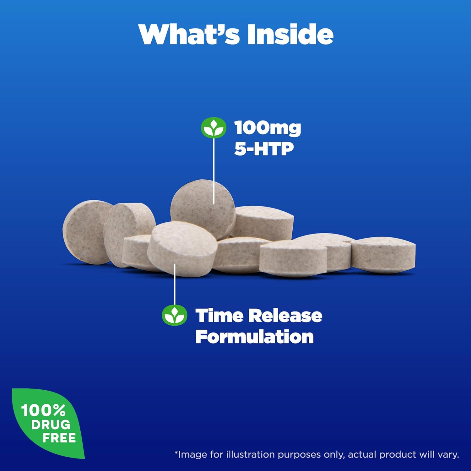 Natrol 5-HTP 100mg Time Release Tablets for Balanced Mood - 90 Count