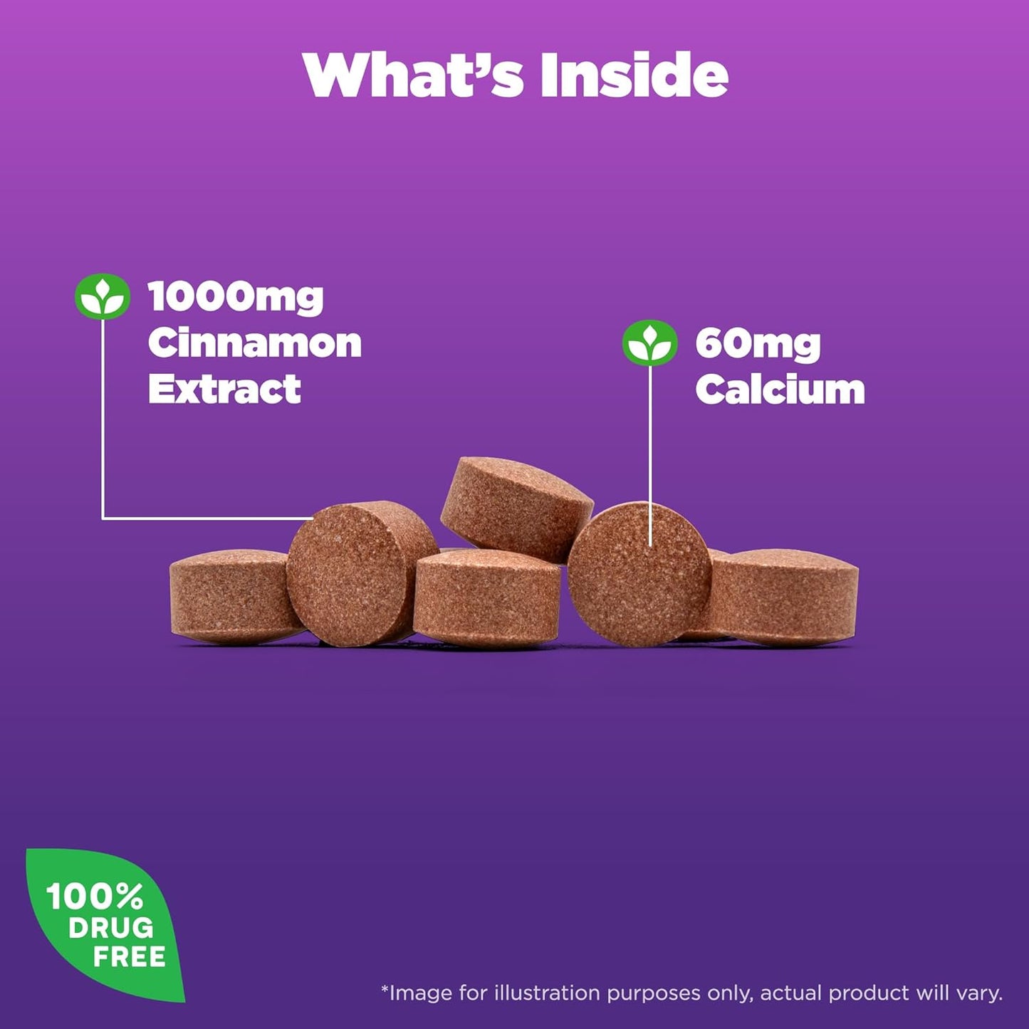 Natrol Cinnamon Extract 840mg - General Wellness Supplement for Adults - 80 Tablets - 40 Day Supply