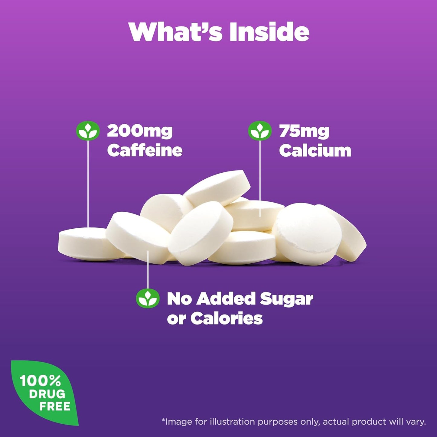 Natrol High Caffeine Energy Support Supplement, 200 mg per Serving, 100 Tablets, 100 Day Supply for Adults