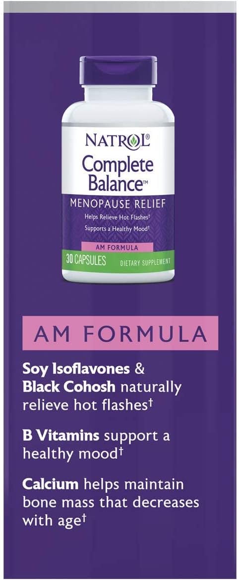 Natrol Women's Menopause Balance Supplement with 30 Tablets - Natural Hormone Support for Menopausal Symptoms