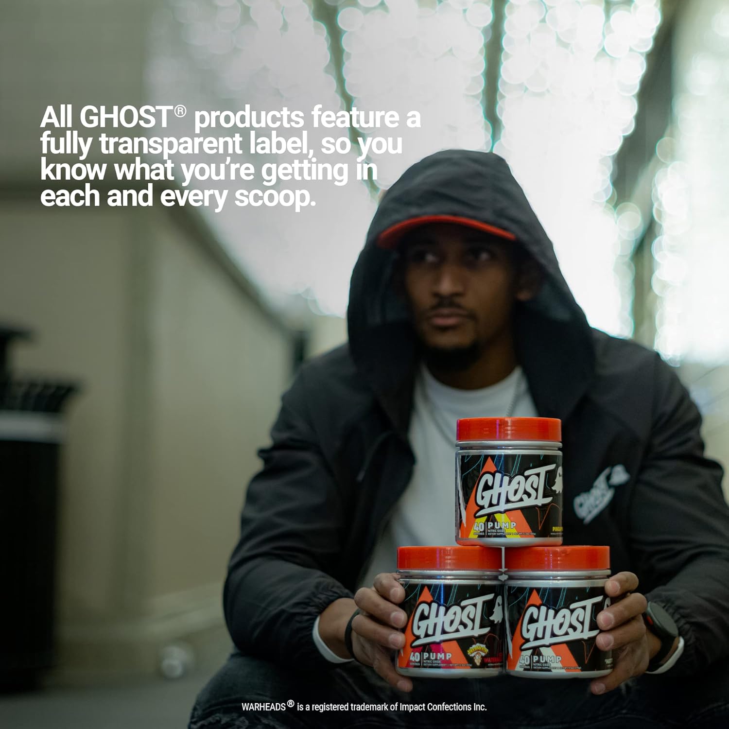 Natty GHOST Pump Nitric Oxide Powder - 40 Servings, Sugar & Stim-Free Pre-Workout - L-Citrulline, Arginine Nitrate, L-Glutathione - Soy & Gluten-Free, Vegan