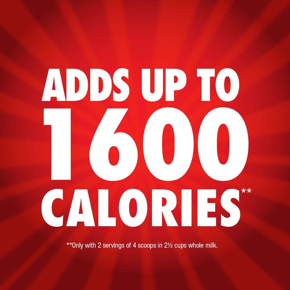 Naturade All Natural Weight Gain Drink Mix Chocolate Flavor 20.3oz - Gluten Free, High Calorie Mass Gainer with Carbs & Protein - 1600 Calories per Serving