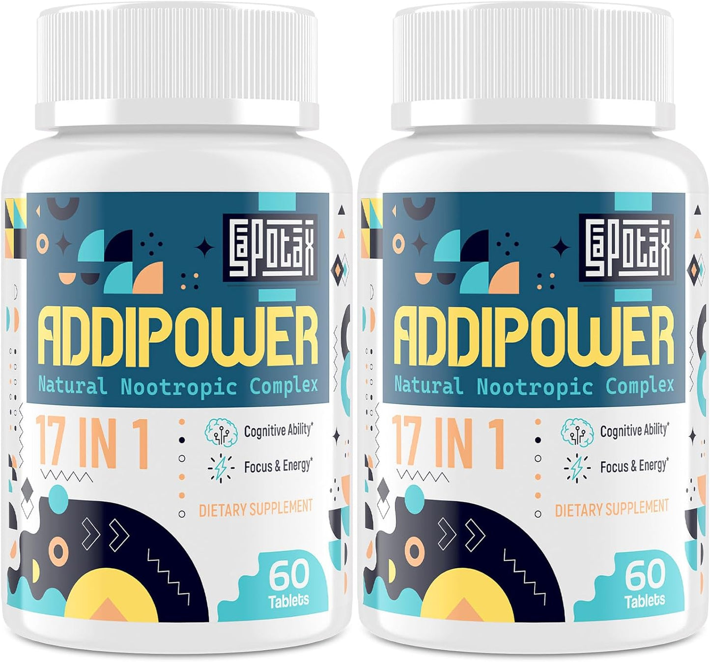 Natural 17-in-1 Nootropic Brain Supplement for Memory, Focus, and Mental Clarity | Herbal Extracts, Vitamins, and Amino Acids | 120 Tablets